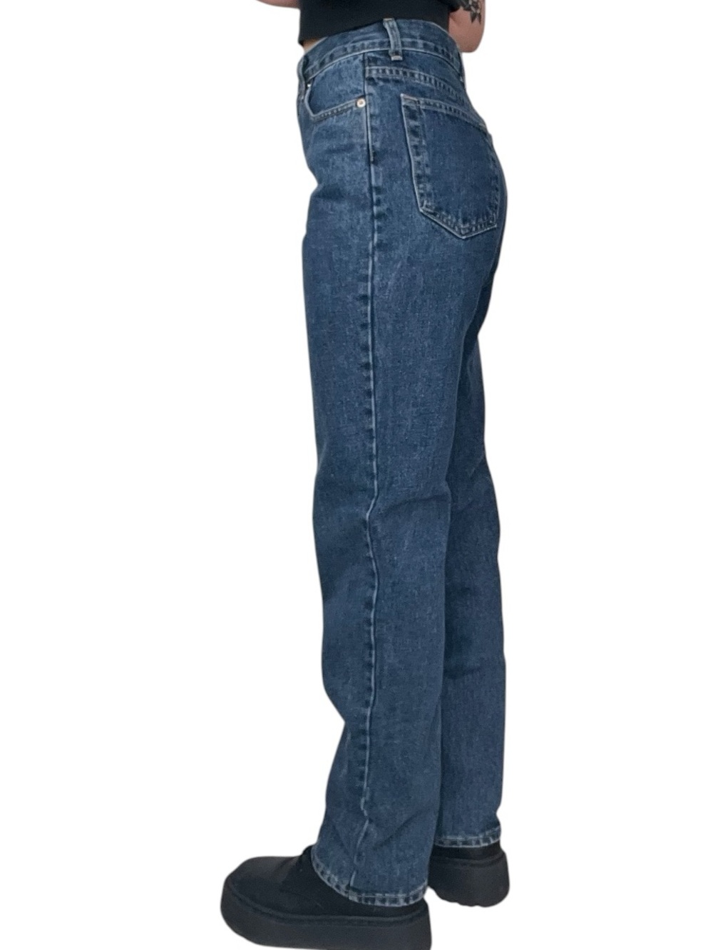 Manager High-Waist Straight Leg Jeans - Classic Blue